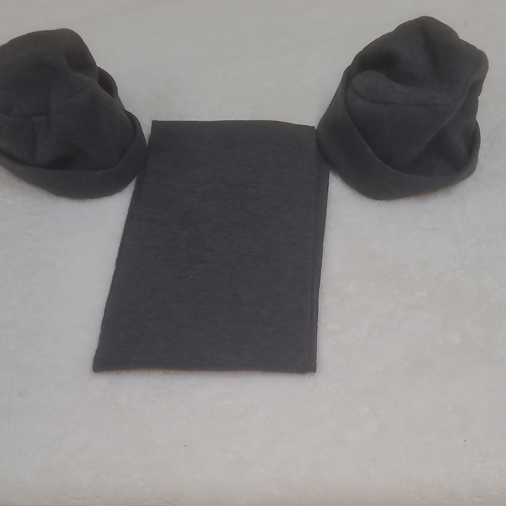 Flannel Scarf with 2 Hats